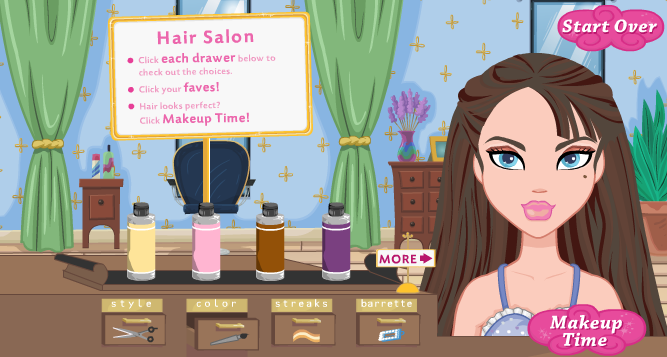 Bratz hair salon game hotsell